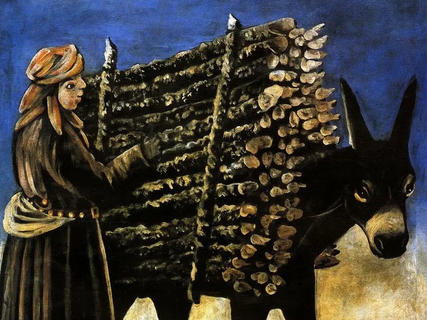 Нико Пиросмани. Мальчик — продавец дров (фрагмент). Начало XX века