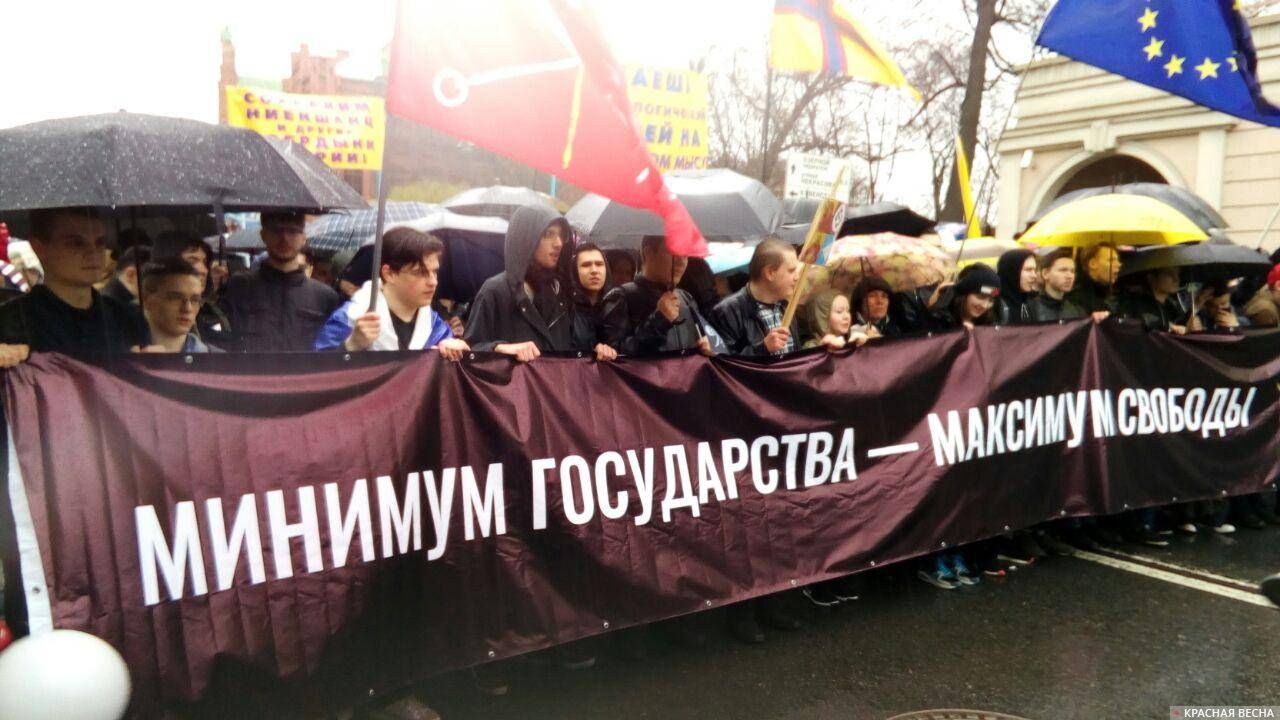 Сторонники евроинтеграции на первомайском шествии в Санкт-Петербурге