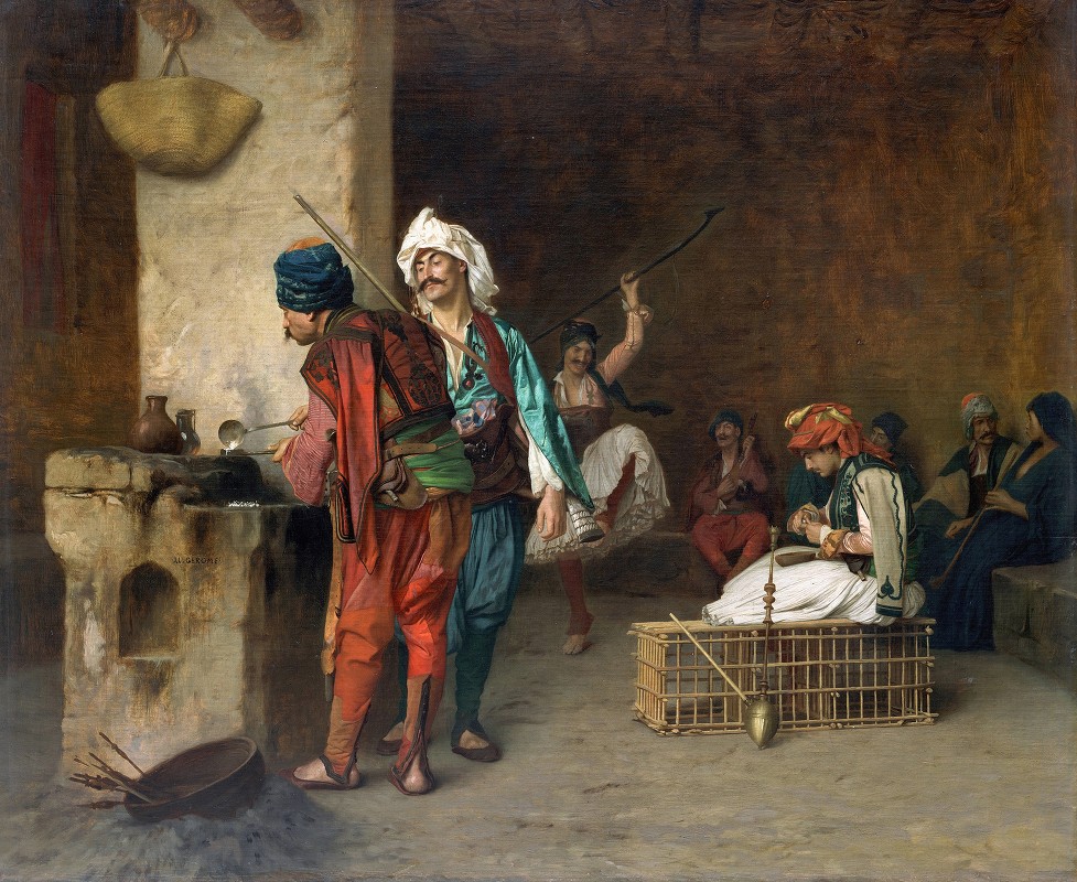 Жан-Леон Жером. Кафе в Каире (Отливка пуль). Около 1884