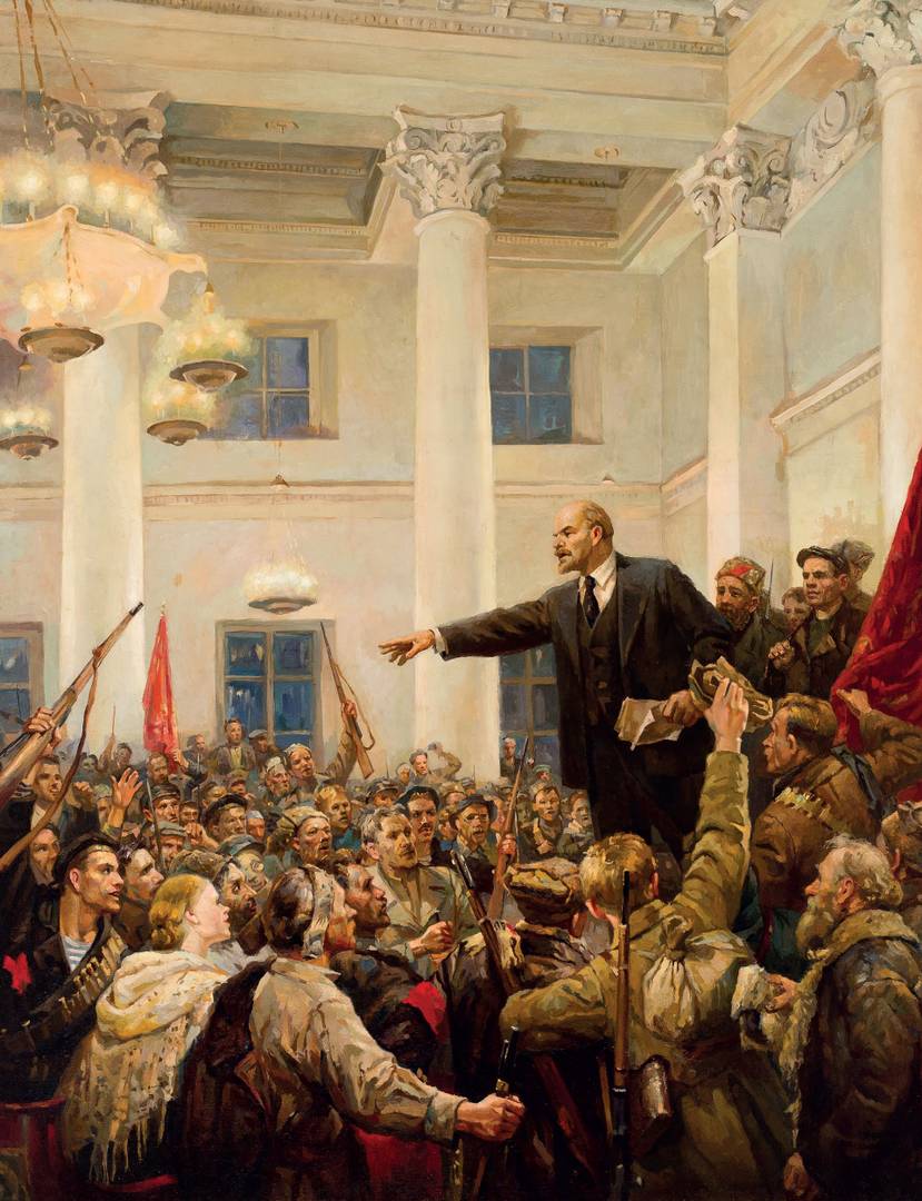 Владимир Серов. В. И. Ленин провозглашает Советскую власть. 1962