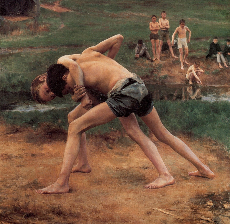 Эмиль Фриан. Борьба (фрагмент). 1889