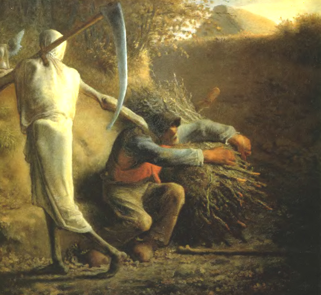 Жан-Франсуа Милле. Крестьянин и смерть. 1859