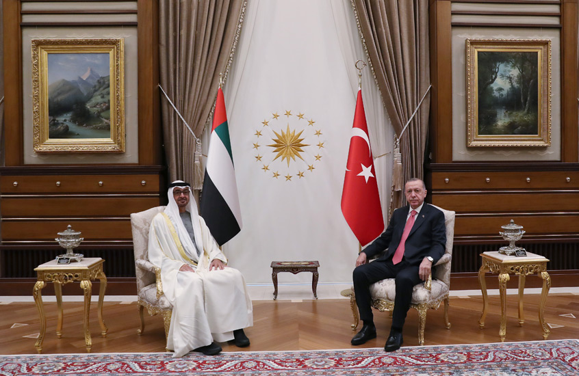 Наследный принц ОАЭ и президент Турции