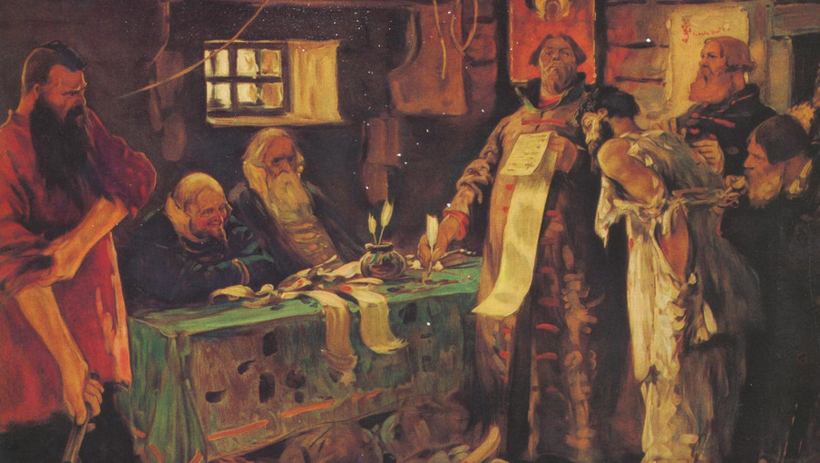 Сергей Иванов. Суд в московском государстве (фрагмент). 1909