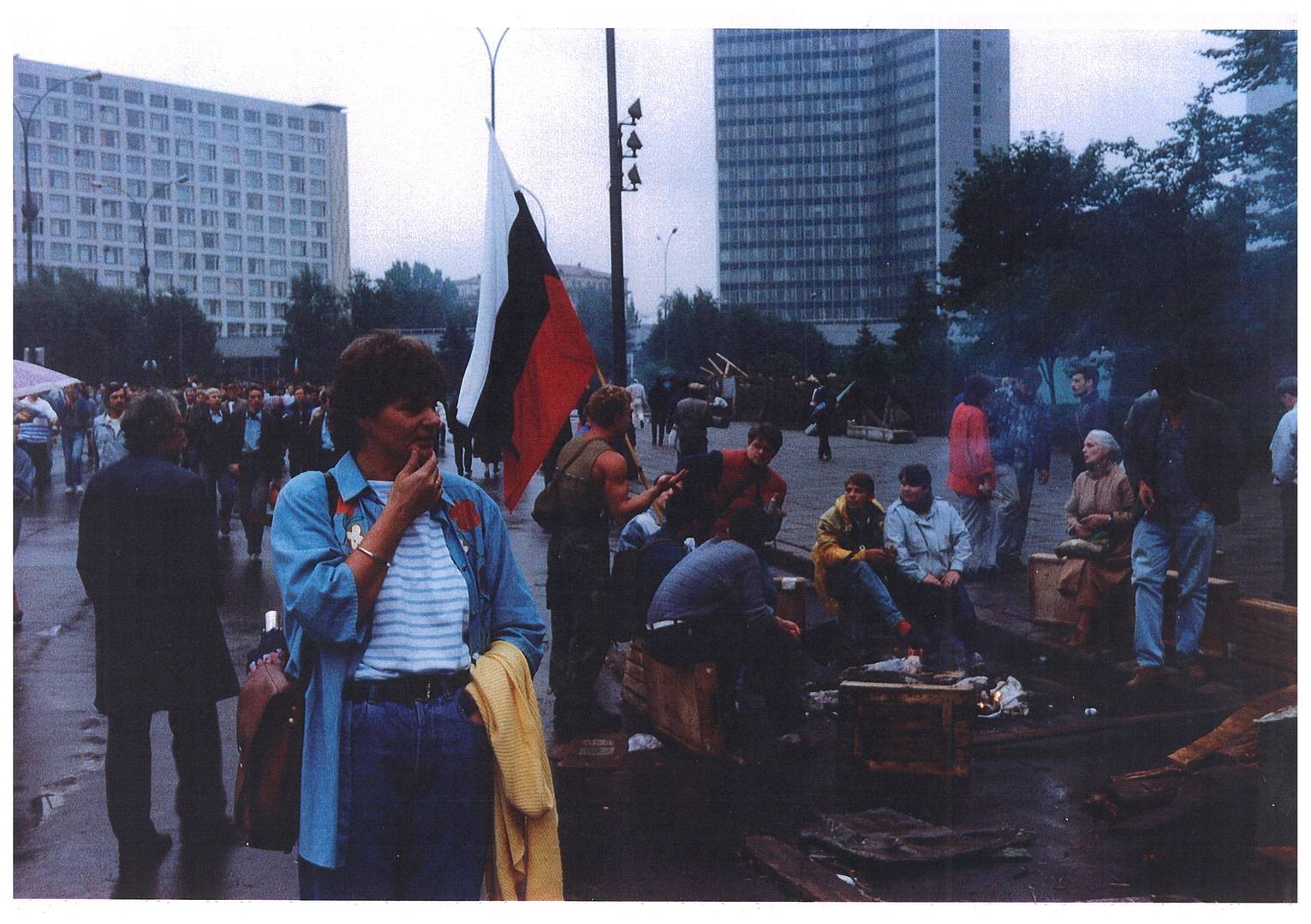 Москва. Противники ГКЧП 20 августа 1991 года