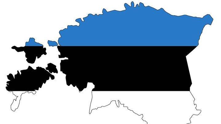 эстония, карта, флаг