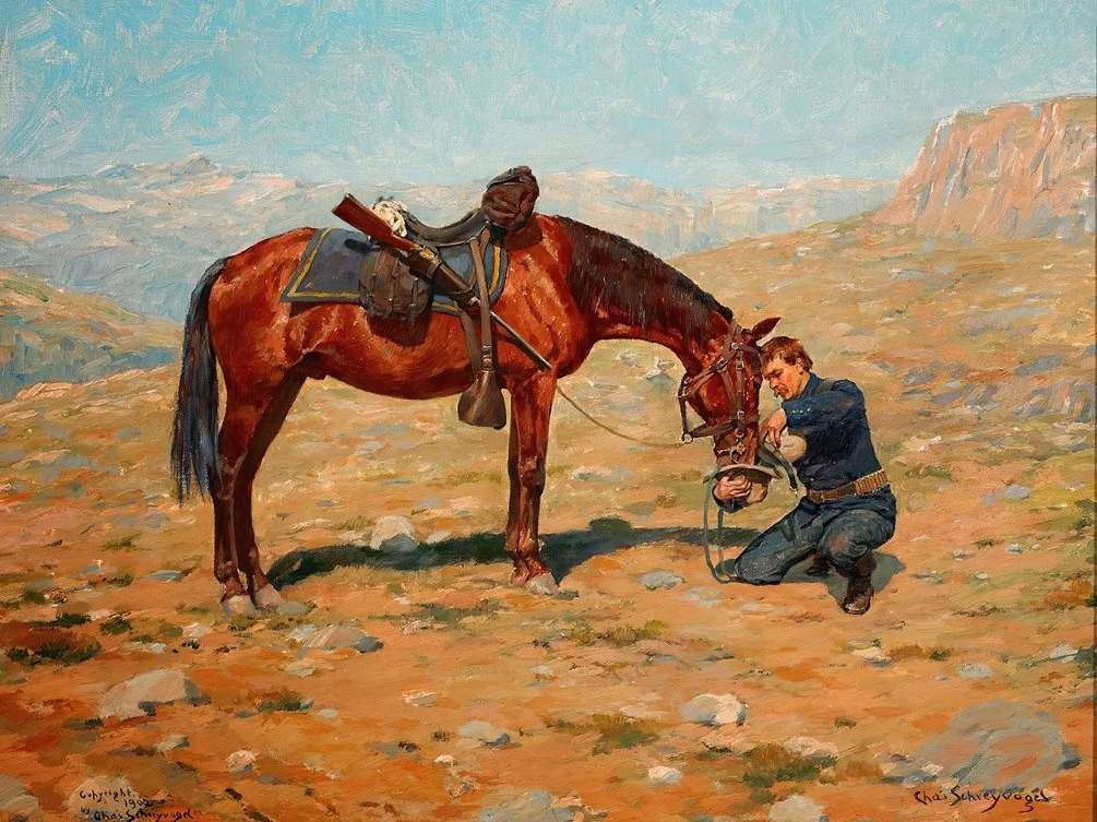 Чарльз Шрейвогель. Последняя капля (фрагмент). 1900