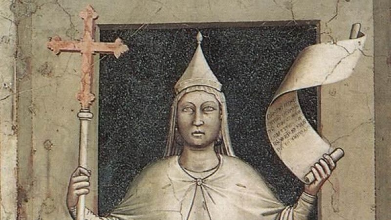 Джотто ди Бондоне, Семь добродетелей — Вера (фрагмент).1306 г.