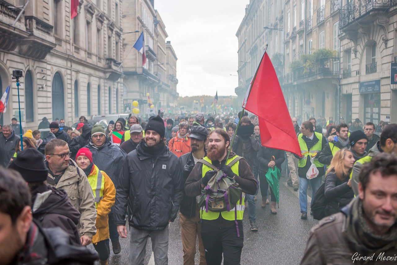 Манифестация «желтых жилетов» в Бордо 16 ноября 2019 года