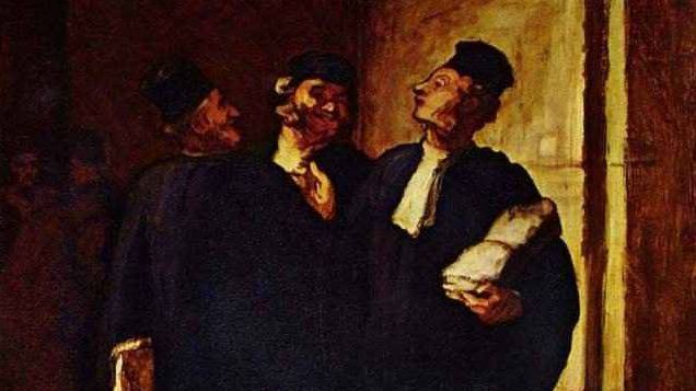 Оноре Домье.Три адвоката за разговором. 1848