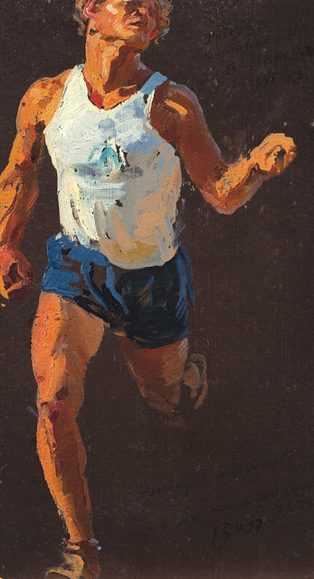В.А. Цветков. Бегущий спортсмен. 1947