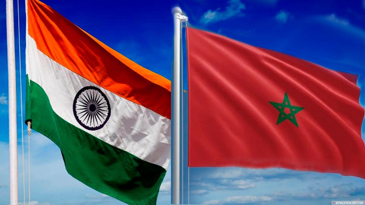Флаг Индии и Марокко