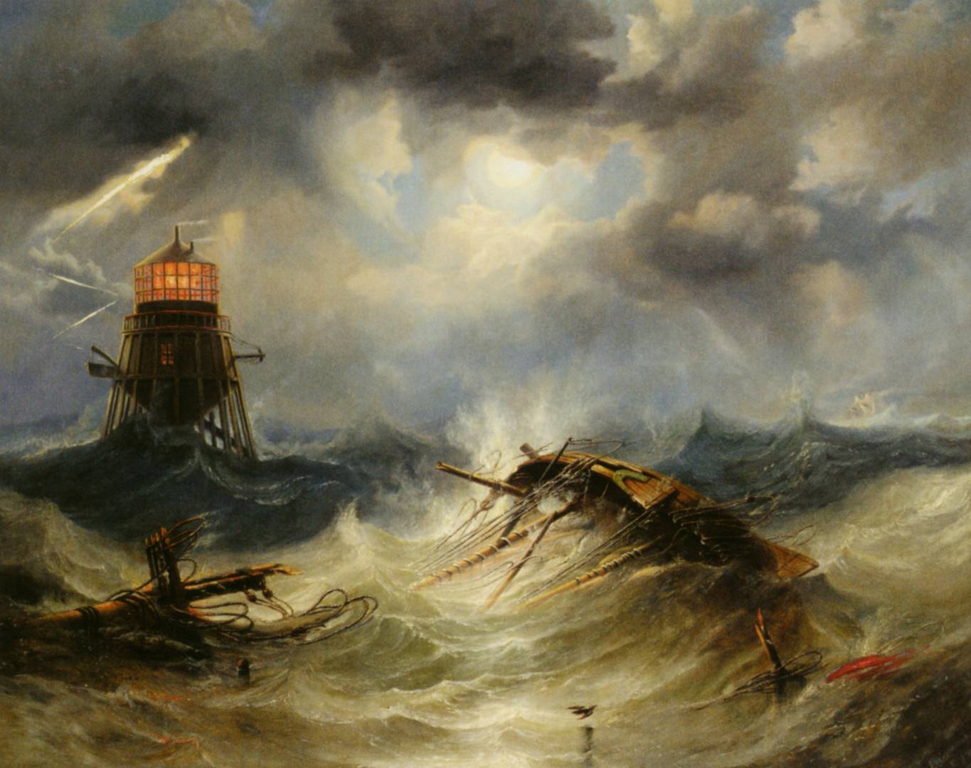 Джон Кармайкл. Маяк Ирвинг. Жестокий шторм. 1851