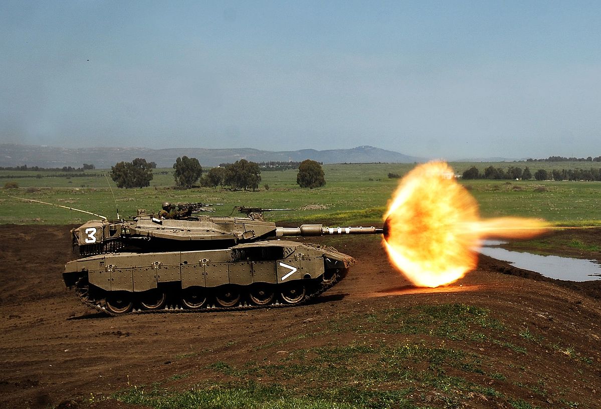 Израильский танк 188-й танковой бригады на Голанских высотах
