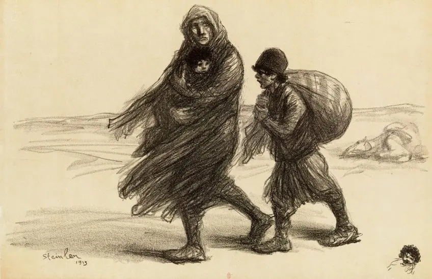 Теофиль-Александр Стейнлен. Исход (Беженцы). 1915