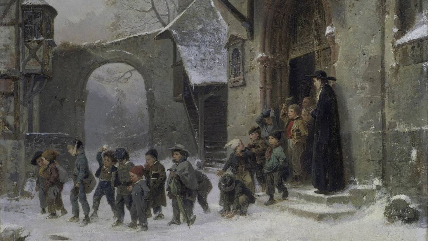 Бенджамин Вотье. Дети, покидающие школу. 1850-е гг. (фрагмент)
