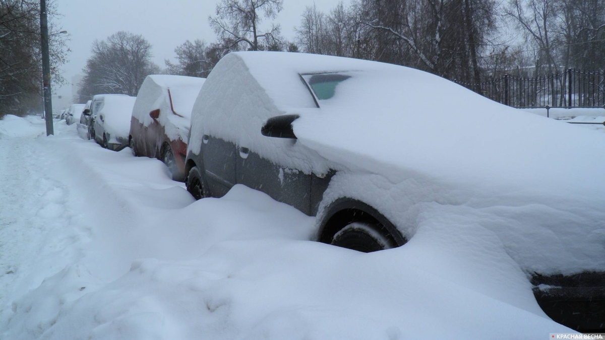 Автомобили в снегу