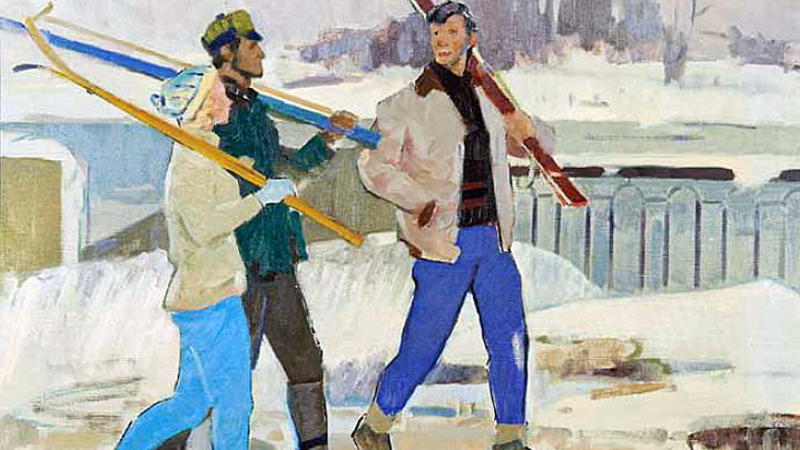 Н. Д. Горшков. Лыжники. 1960