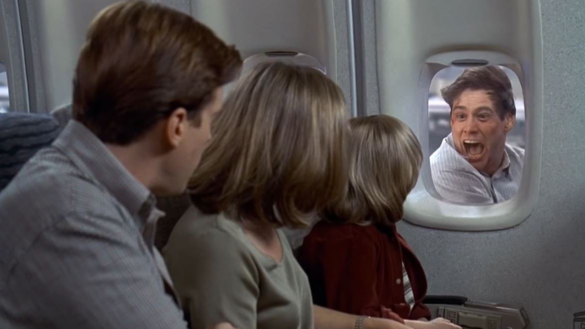 Человек за бортом самолета