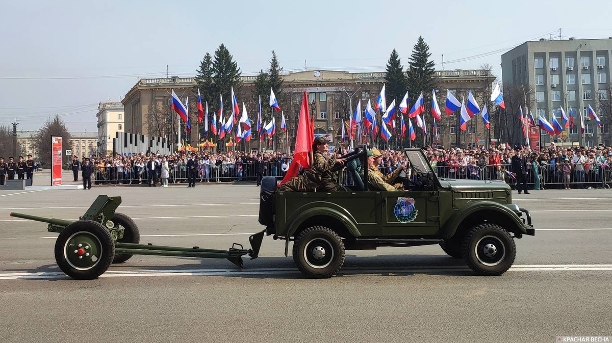 Военная техника на параде в Кемерове, 9 мая 2023 года