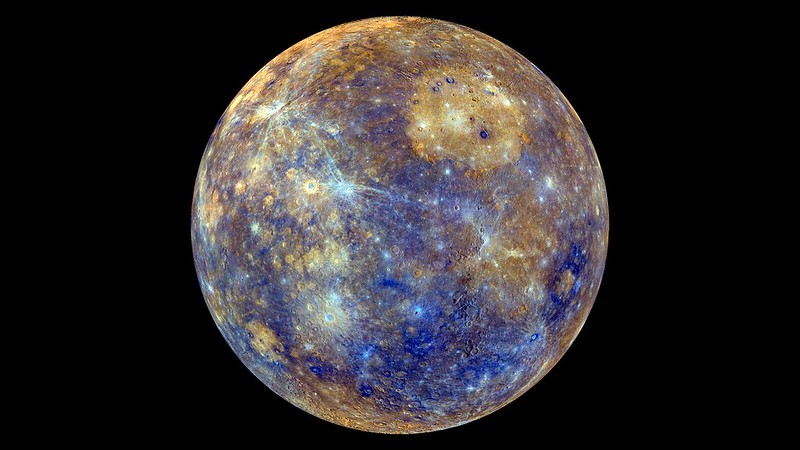 Раскрашенная карта Меркурия