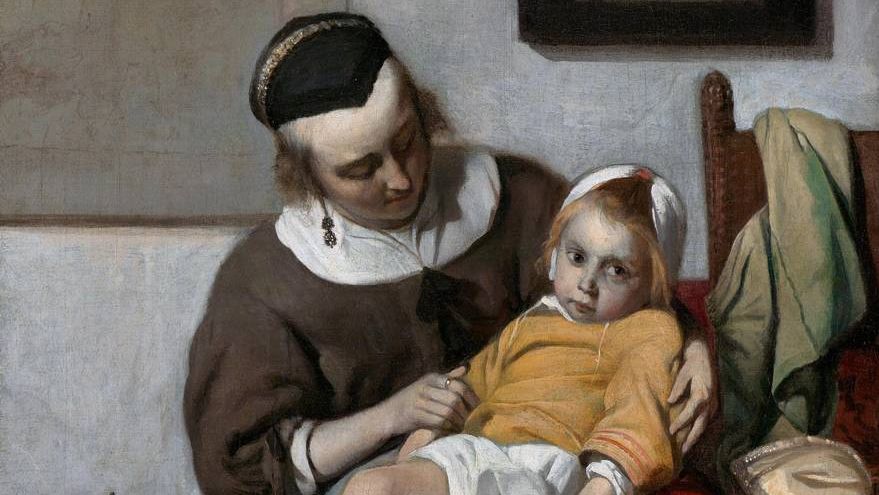 Больной ребенок (фрагмент) (1663-64 г.) Габриэль Метсю