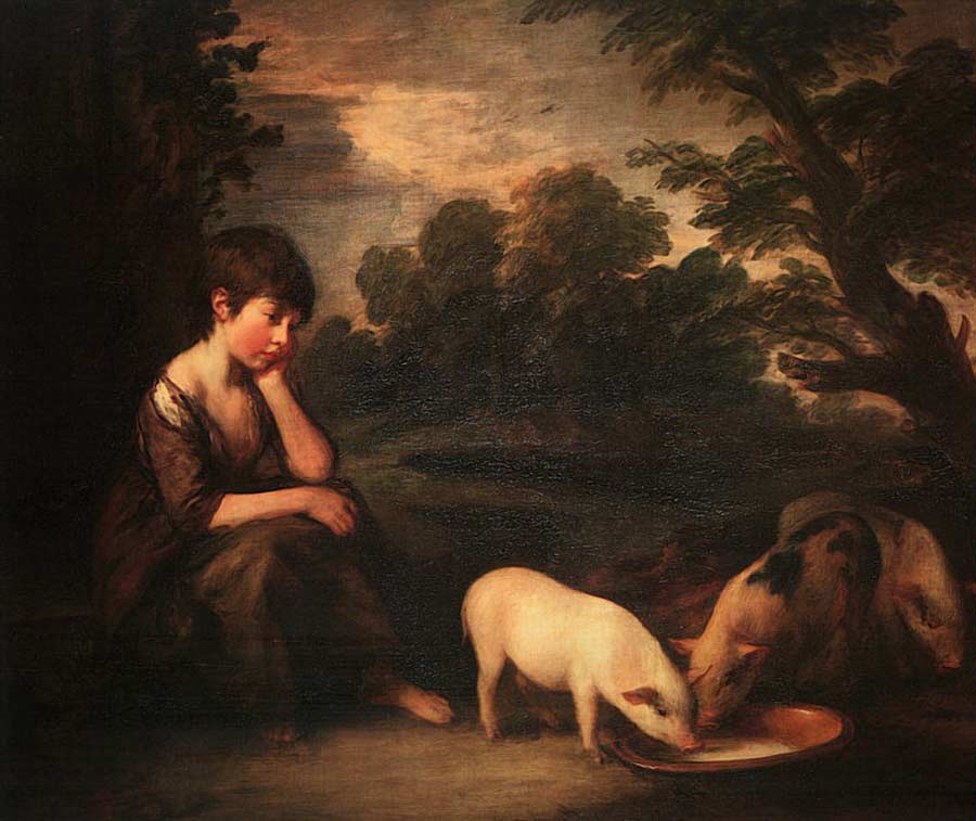 Томас Гейнсборо. Девочка со свиньями. 1782