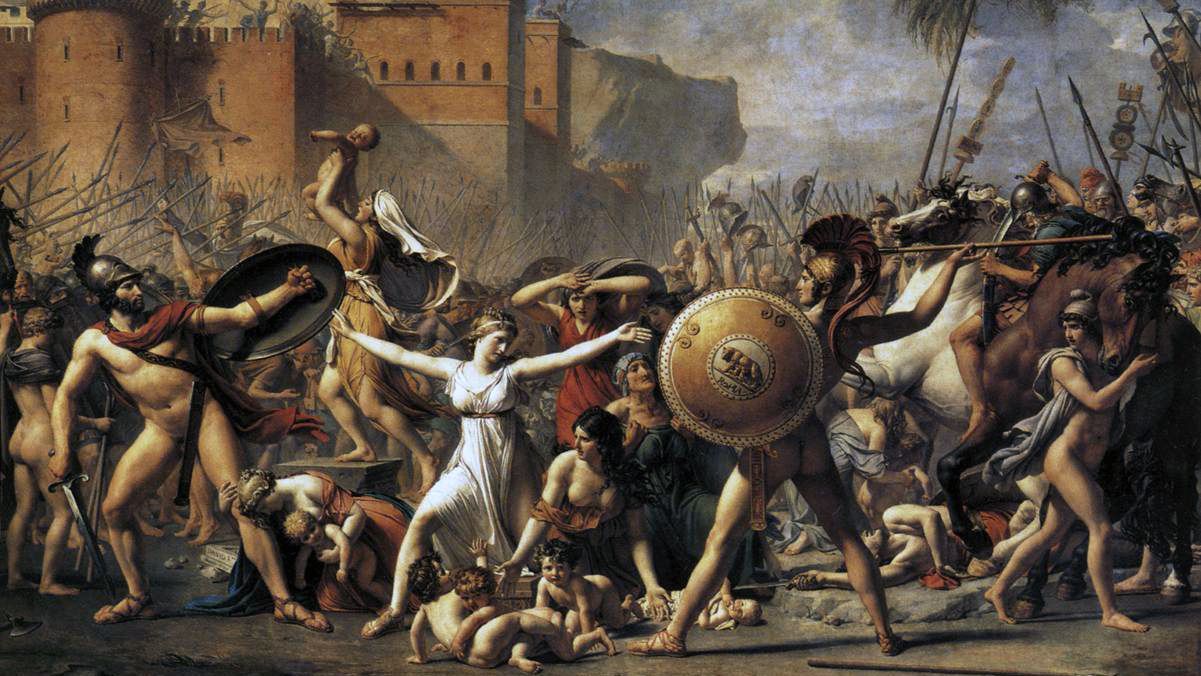 Жак Луи Давид. Сабинянки останавливающие битву между римлянами и сабинянами. 1799