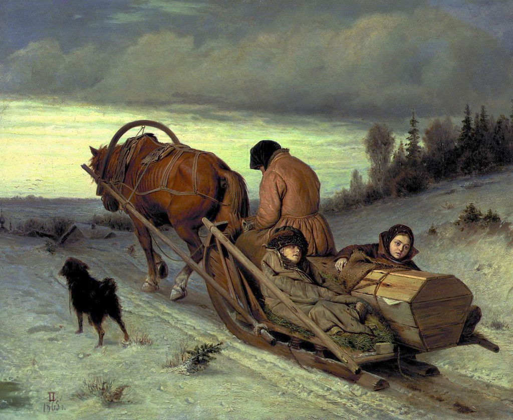 Василий Перов. Проводы покойника. 1865