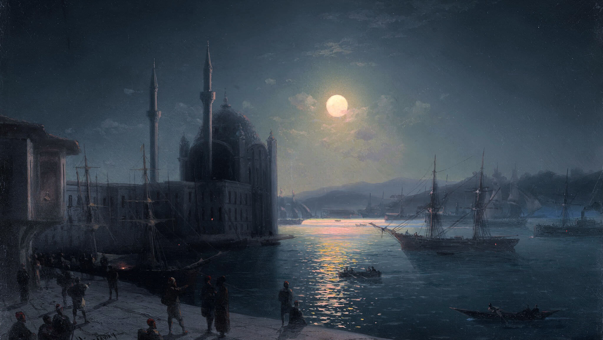Иван Айвазовский. Лунная ночь на Босфоре. 1894