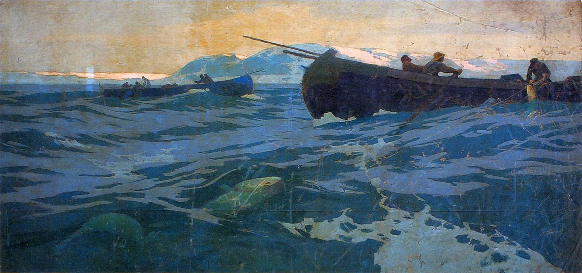 Константин Коровин. Ловля рыбы на Мурманском море. 1896