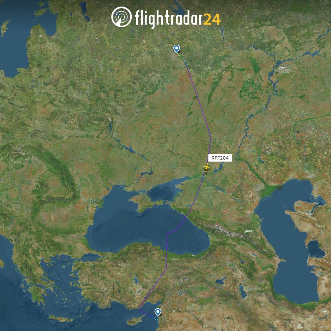 Рейс борта ВКС России из Латакии в Москву 9 марта 2021 года