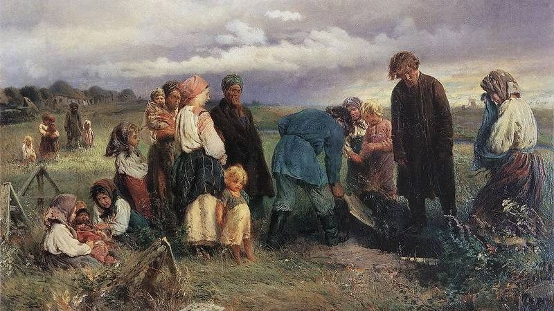 Маковский Похороны ребенка (1872)