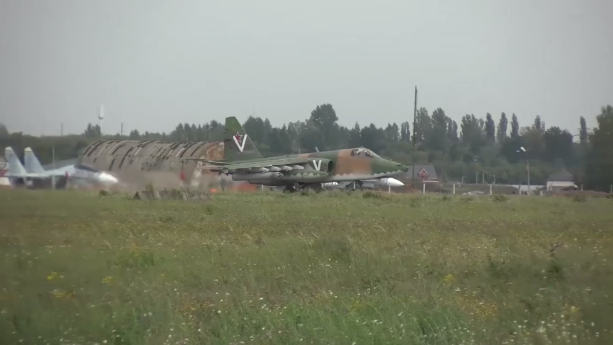 Цитата из видео «Боевая работа штурмовиков Су-25 ВКС России в зоне проведения специальной военной операции»