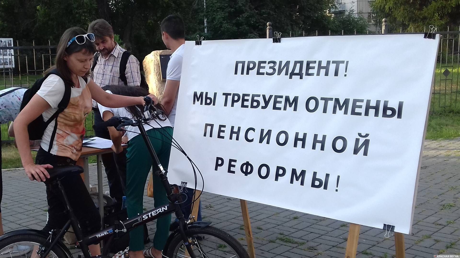 Пикет 13.08.2018 против Пенсионной реформы