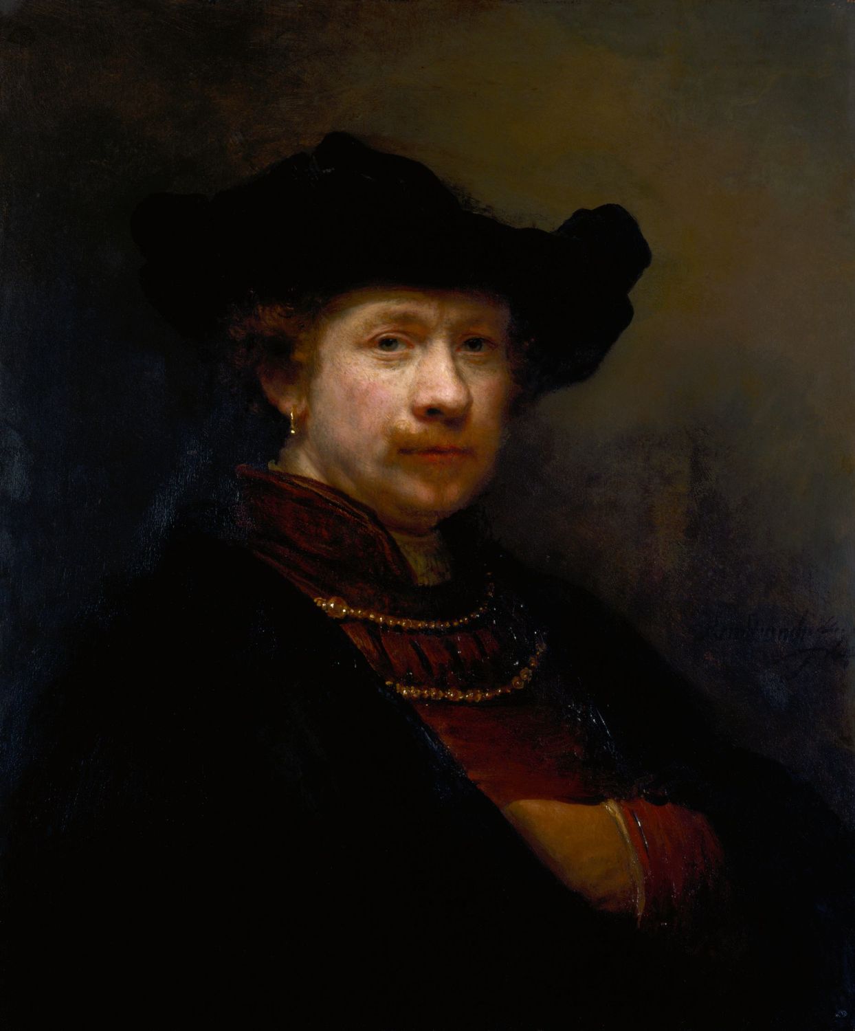 Рембрандт. Автопортрет. 1642