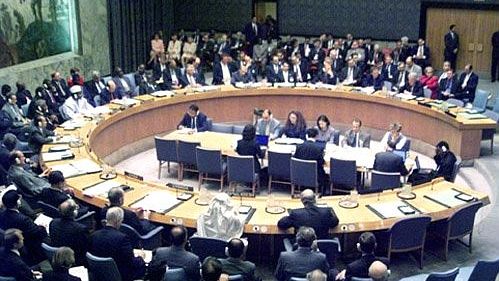 Заседание Совета Безопасности ООН в штаб-квартире Организации Объединенных Наций