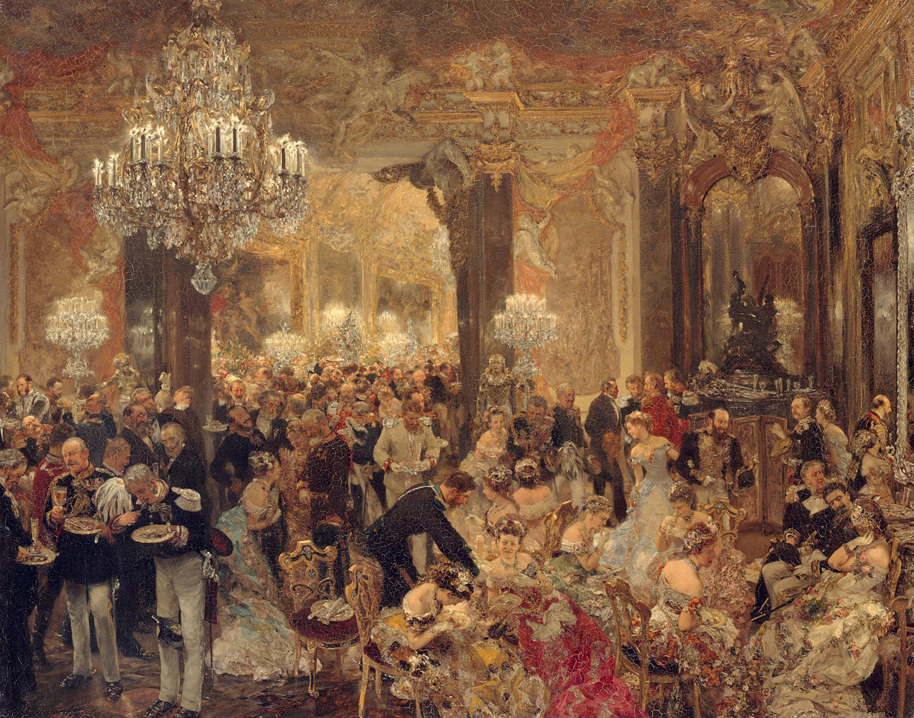 Адольф фон Менцель. Ужин на балу. 1878