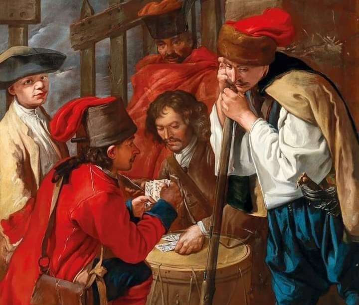 Джакомо Черути. Солдаты, играющие в карты (фрагмент). до 1767