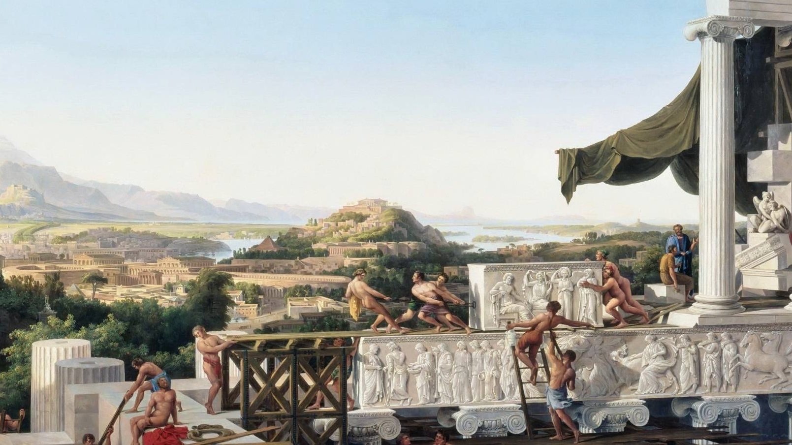 Август  Альборн. Золотой век Греции (фрагмент). 1836