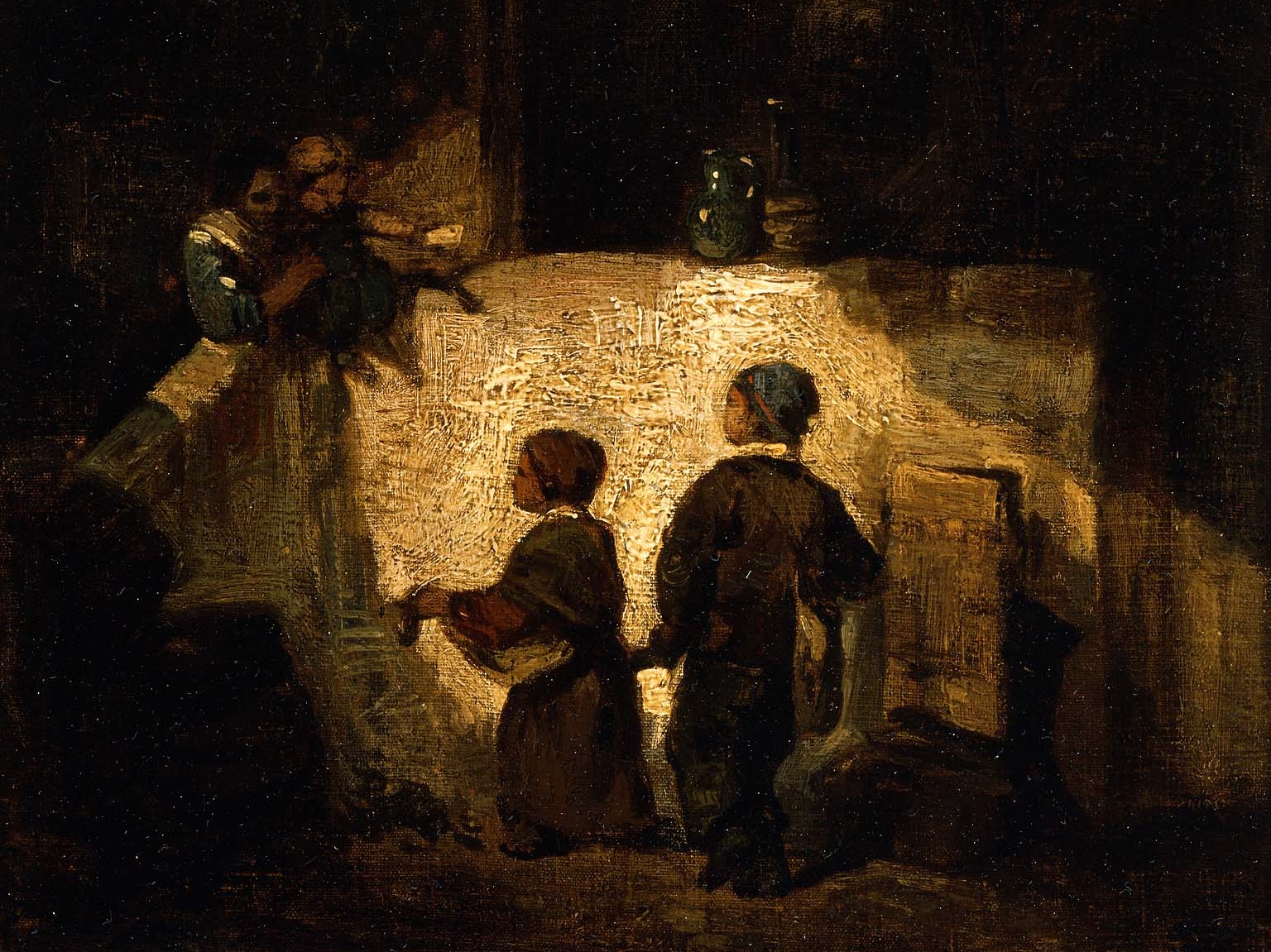 Александр-Габриэль Декан. Молодые нищие (фрагмент). XIX век