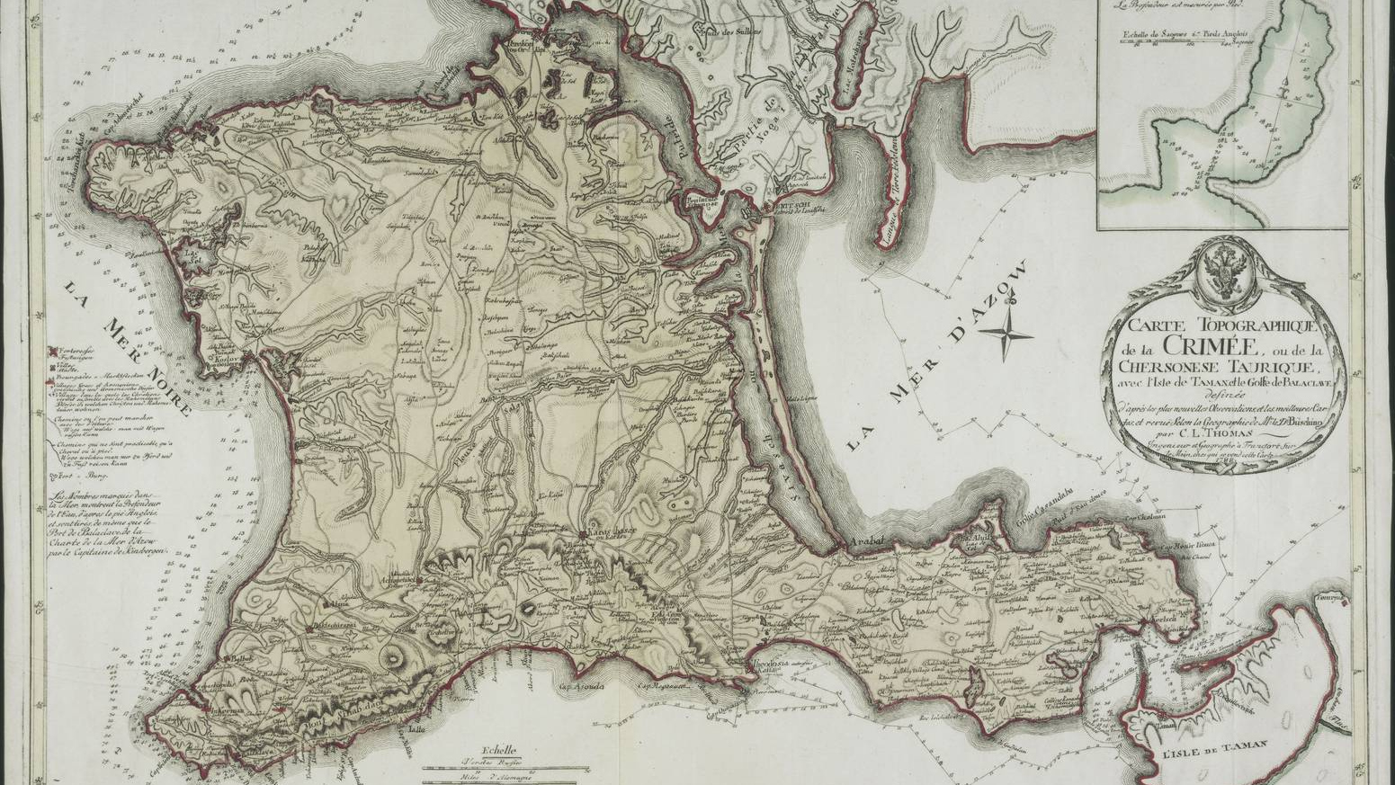 К. Л. Томас. Карта Крыма. 1788 год