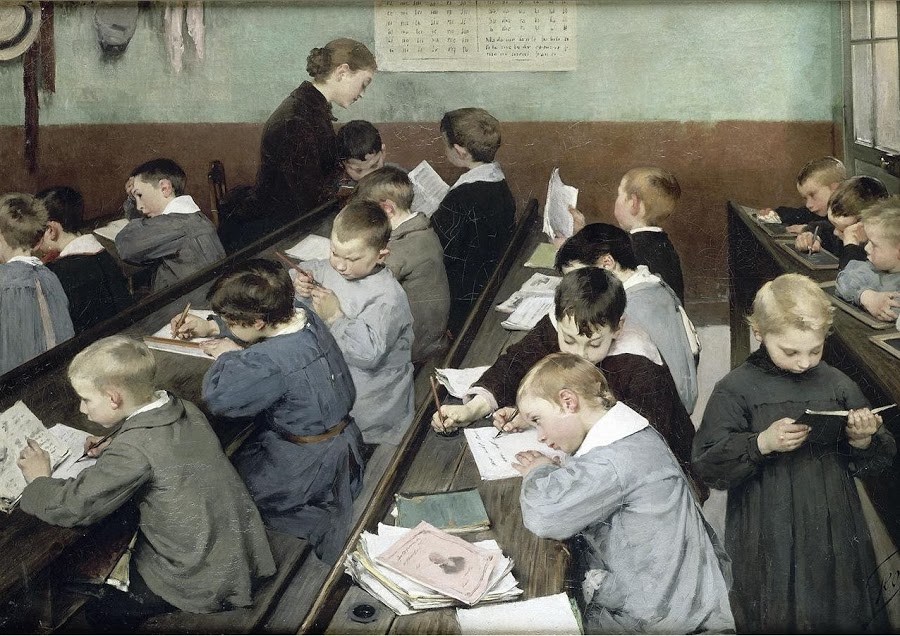 Анри Жюль Жан Жоффруа. В классе. 1889