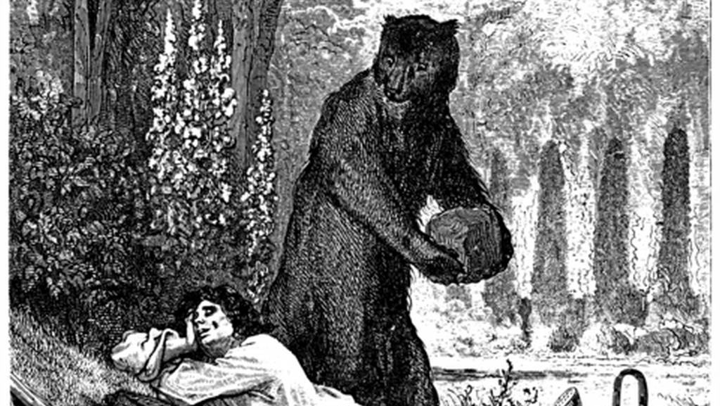 Иллюстрация Гюстава Доре к басне «Медведь и садовник» (фрагмент)