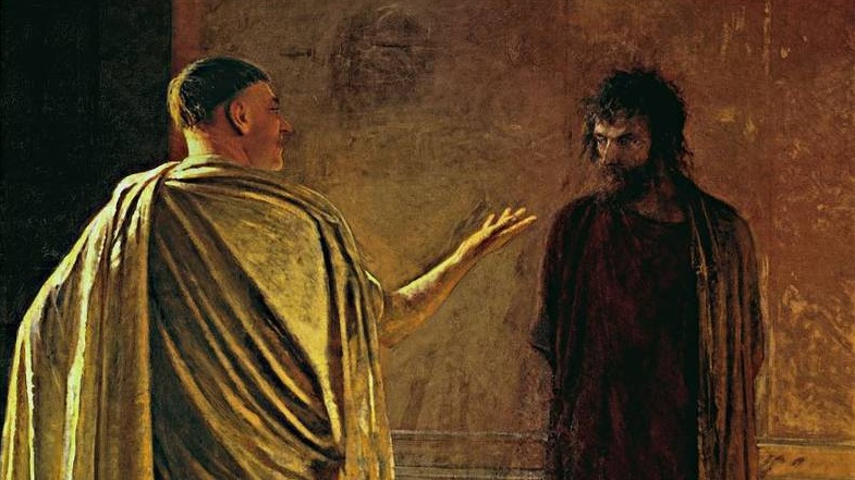 Николай Ге. Христос и Пилат. Что есть истина? 1890