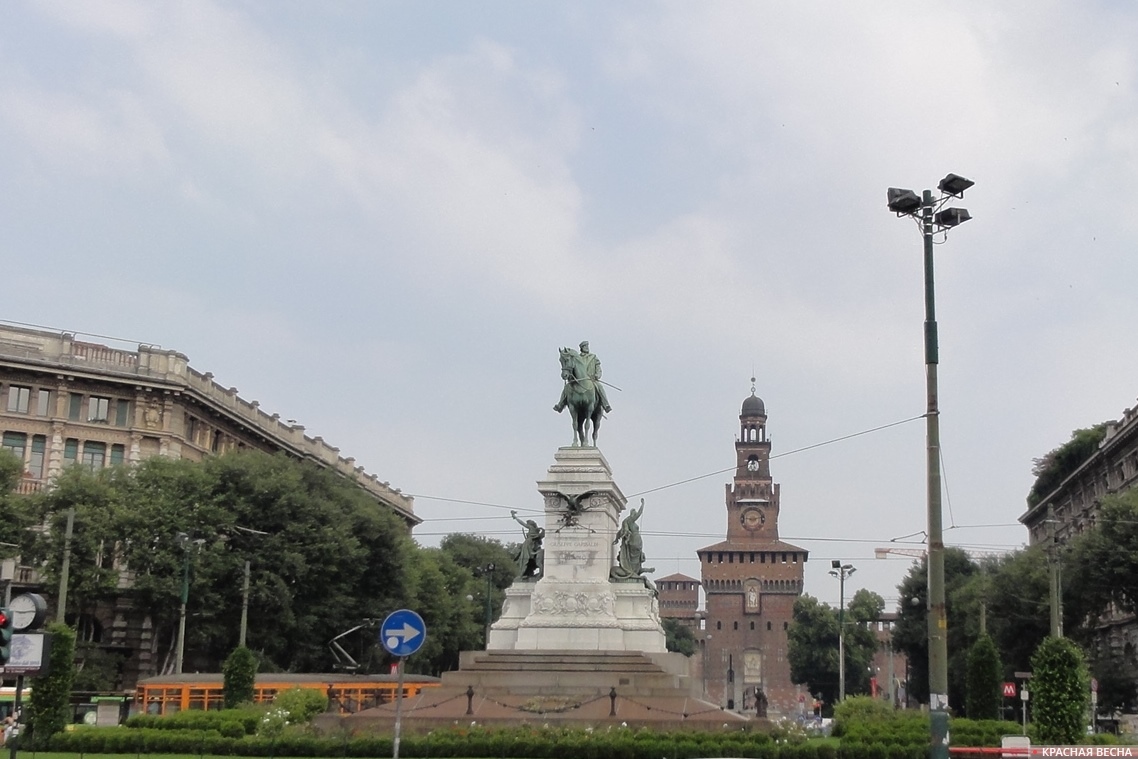 Памятник Гарибальди. Милан