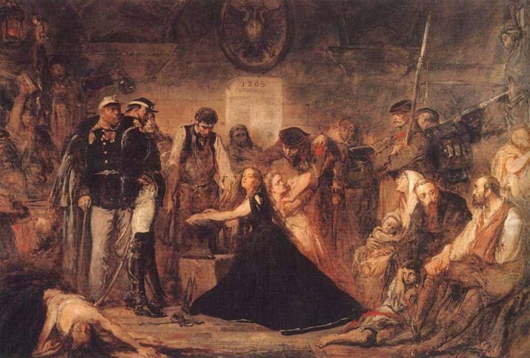 Ян Матейко. Закованная Польша (Пленница неудавшегося восстания 1863 года). 1864