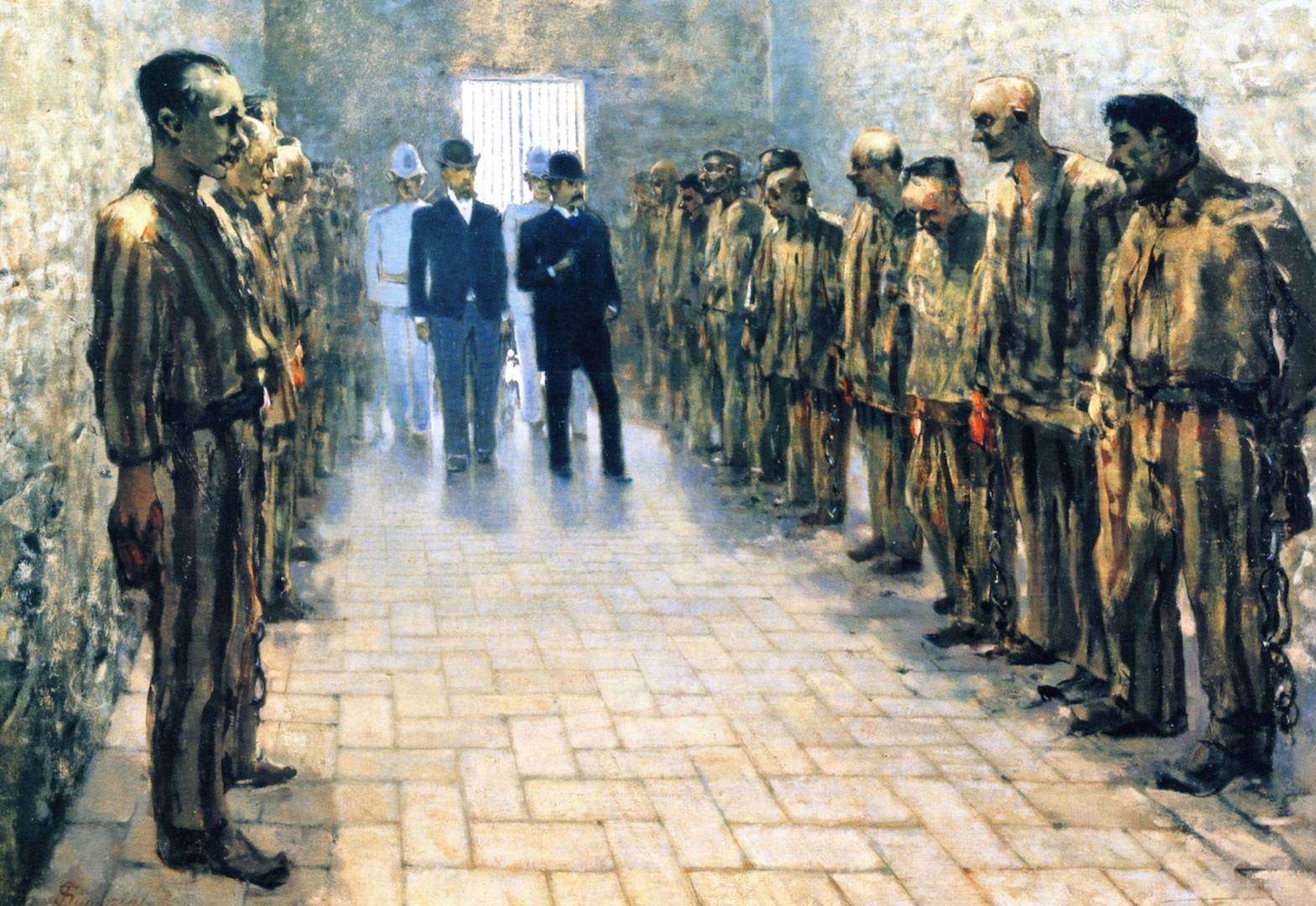 Телемако Синьорини. Исправительная тюрьма в Портоферрайо. 1890