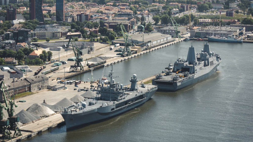 Корабли НАТО в порту Клайпеды