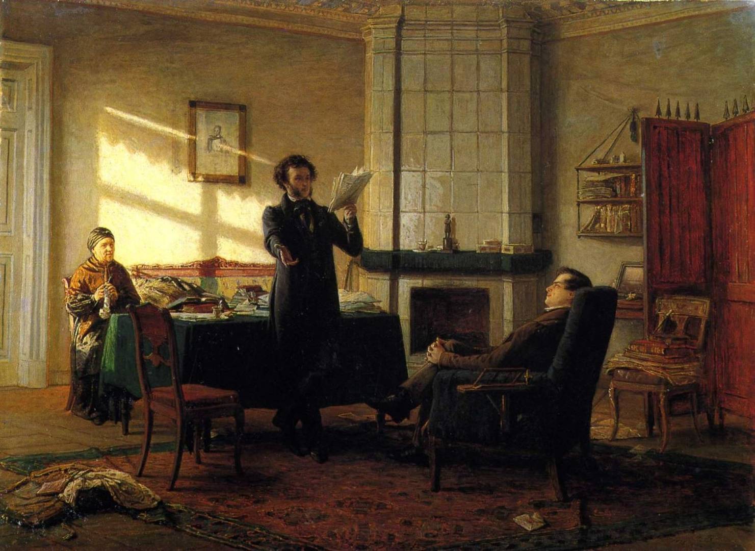 Ге Николай Николаевич. Александр Сергеевич Пушкин в селе Михайловском, 1875
